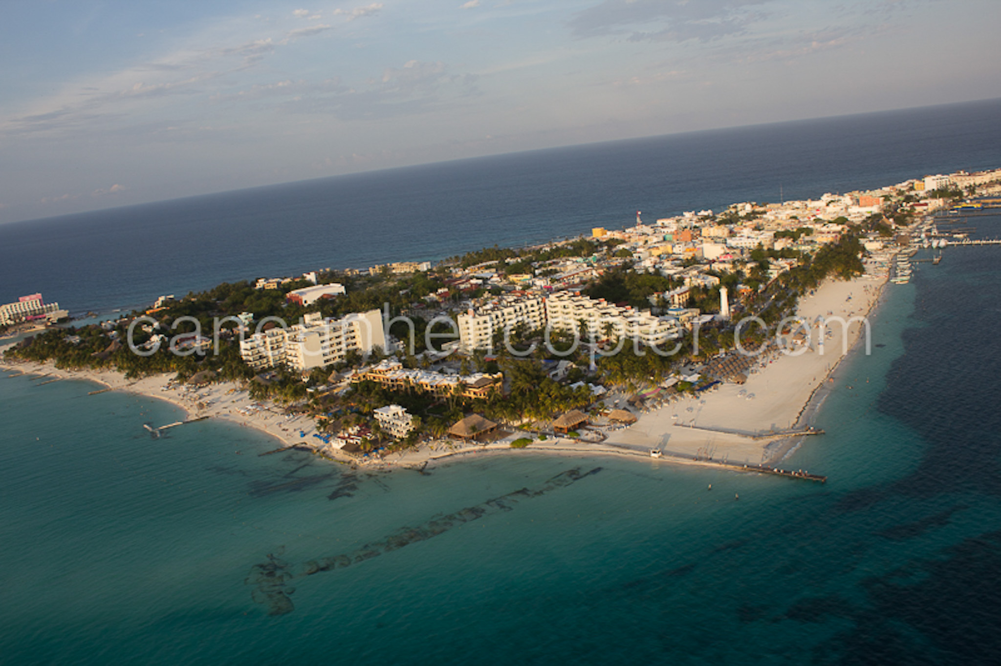 Cancun to Isla Mujeres by CANCUN HELICOPTER